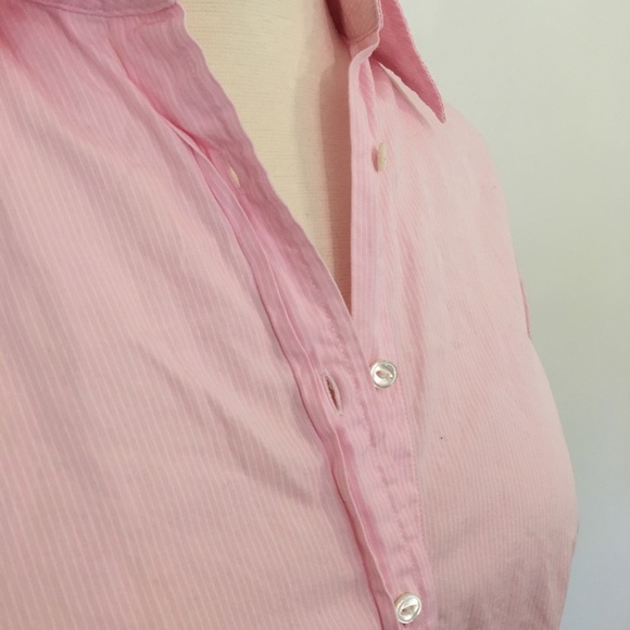 GAP Striped Light Pink Button Down Shirt - Picture 3 of 4
